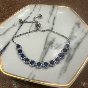 Adjustable sapphire bracelet